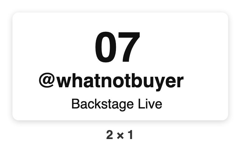 A bin label: 01 and @thriftqueen.