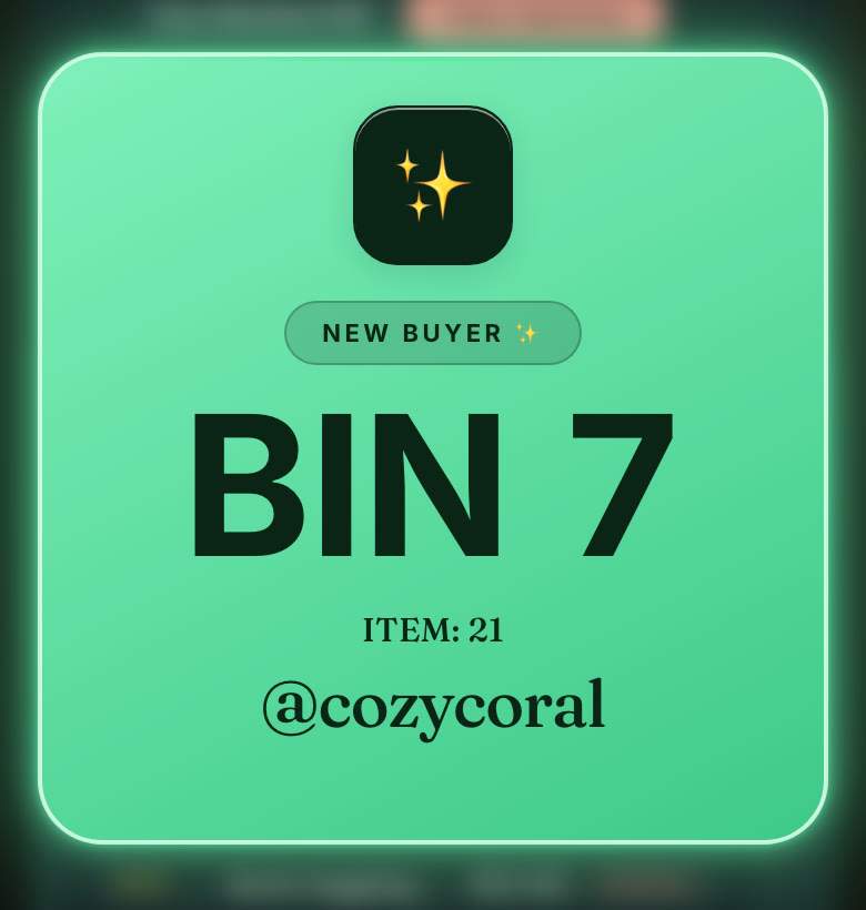 New buyer popup in the Classic look.