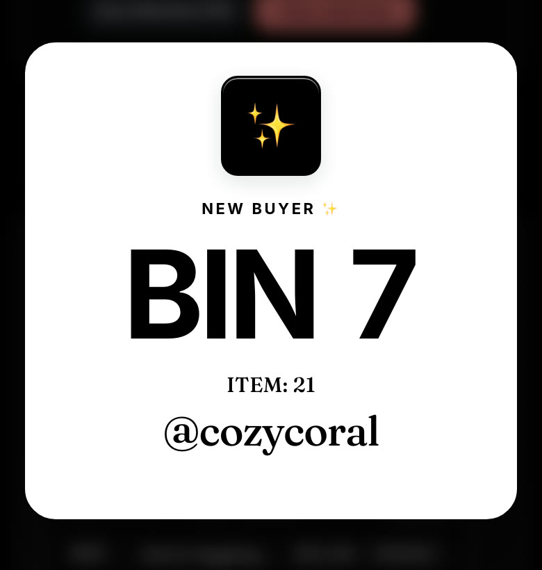 New buyer popup in the Black and white look.